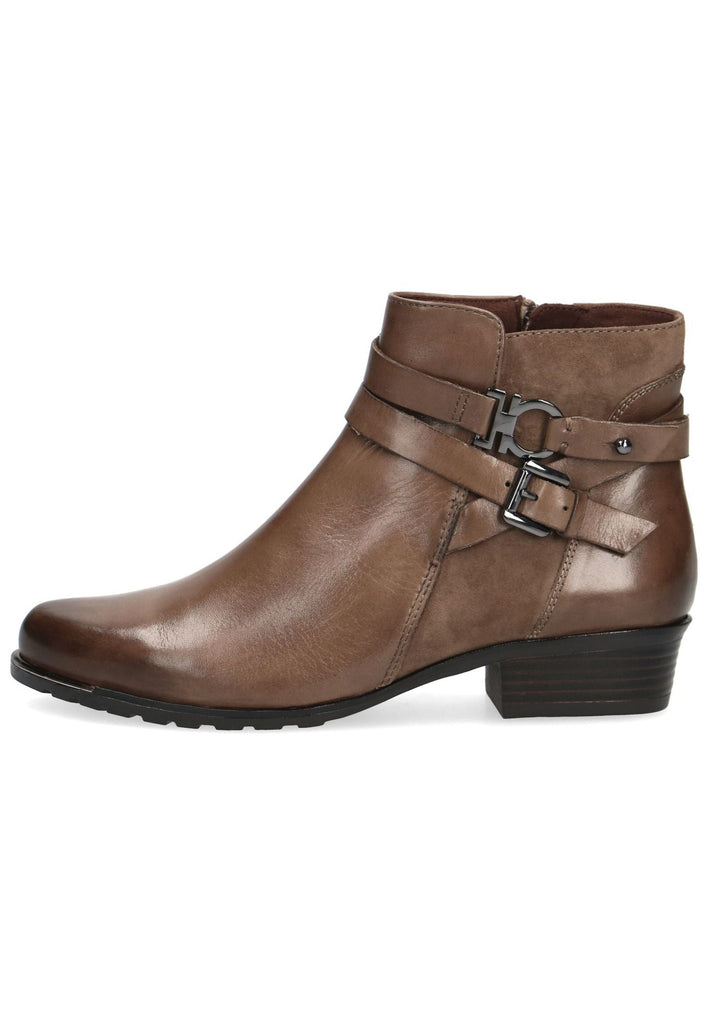 Caprice Stiefelette Leder Taupe - surf4shoes