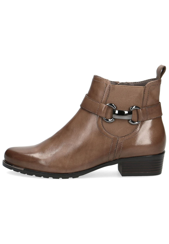 Caprice Stiefelette Leder Taupe - surf4shoes
