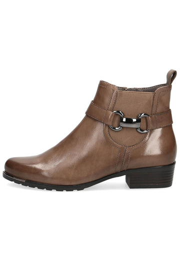 Caprice Stiefelette Leder Taupe - surf4shoes