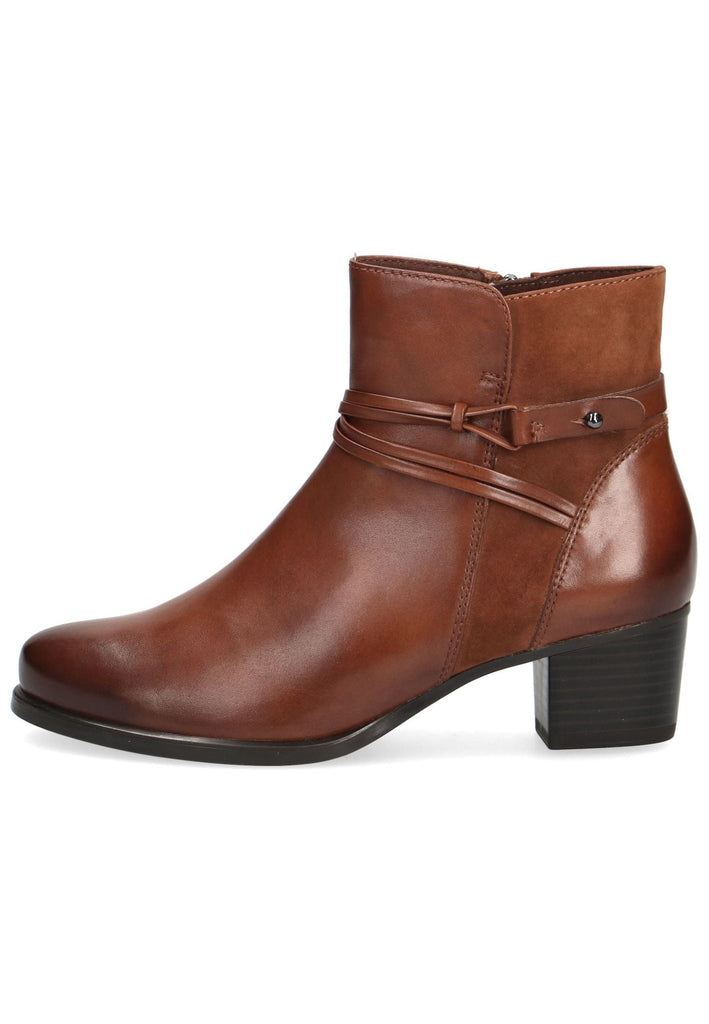 Caprice Stiefelette Leder Cognac - surf4shoes