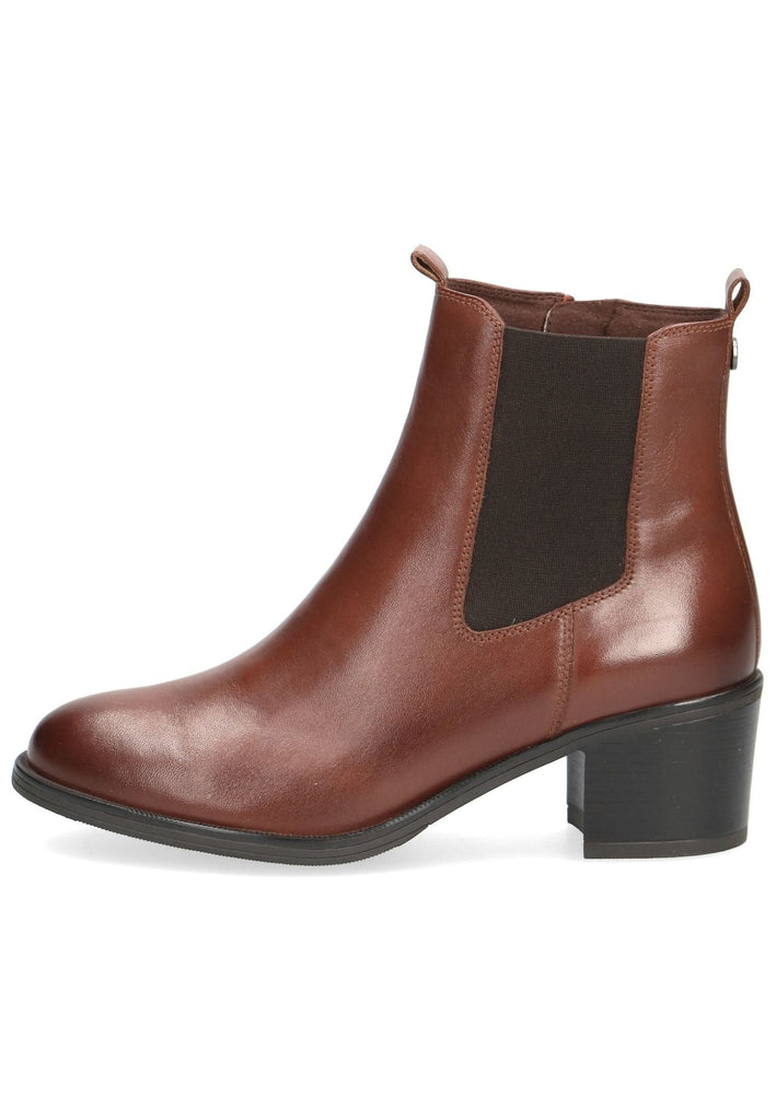 Caprice Stiefelette Leder/Textil Cognac - surf4shoes