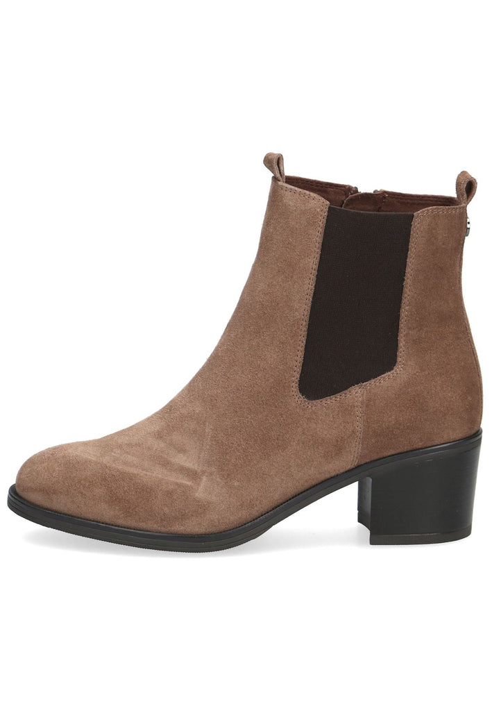 Caprice Stiefelette Leder/Textil Taupe - surf4shoes