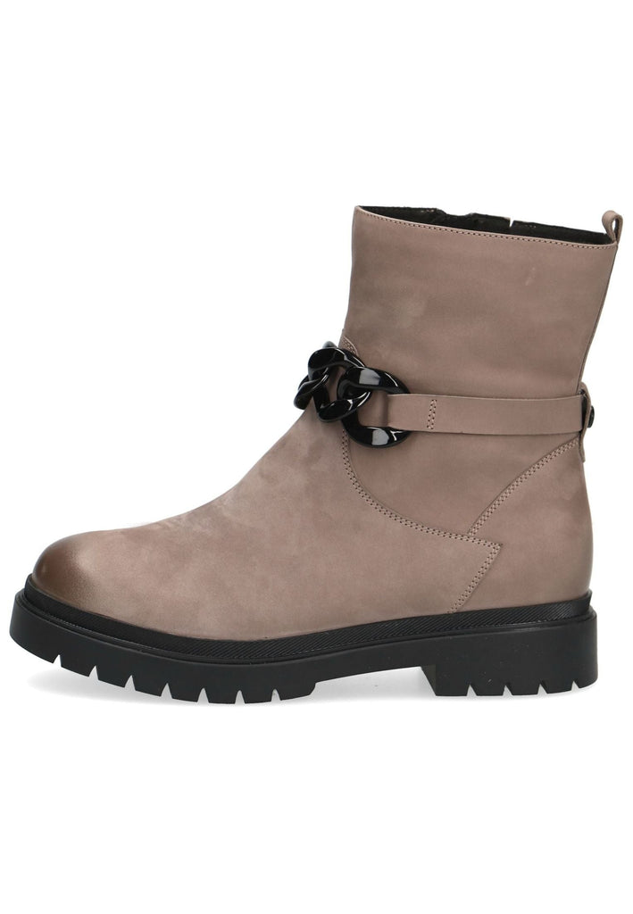 Caprice Stiefelette Leder Taupe - surf4shoes