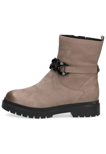 Caprice Stiefelette Leder Taupe - surf4shoes