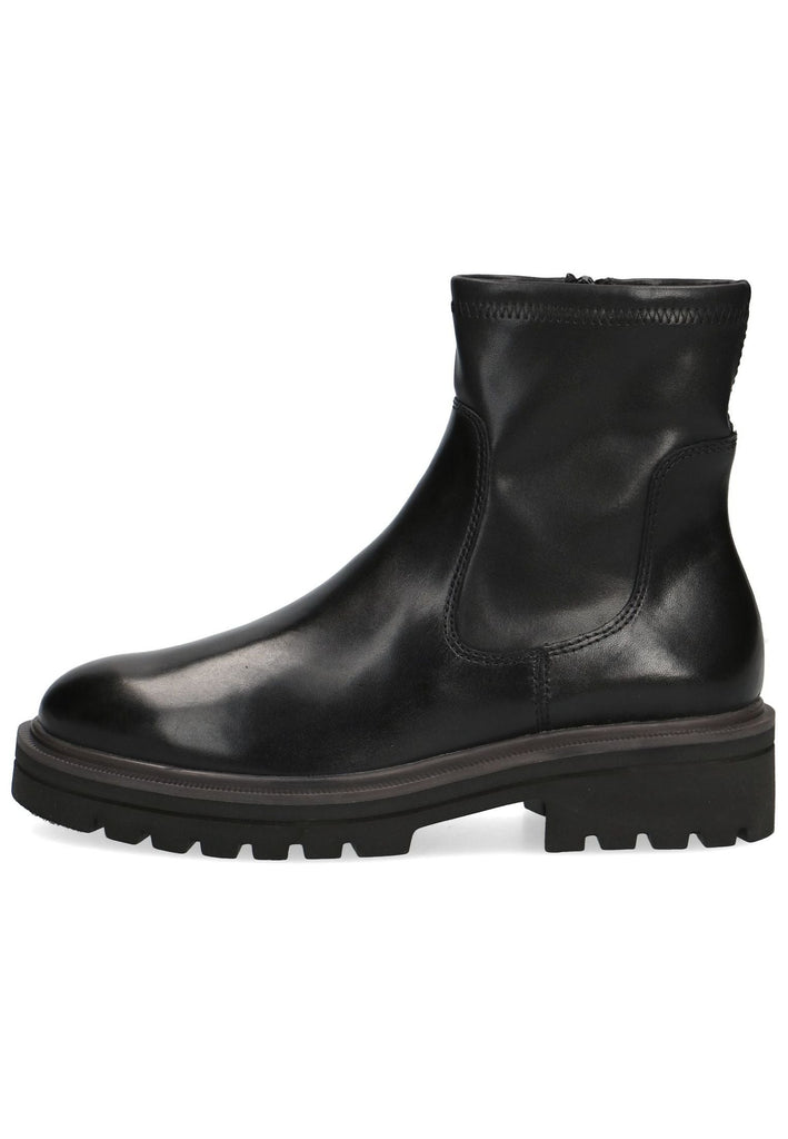 Caprice Stiefelette Leder/Synthetik Schwarz Kombi - surf4shoes