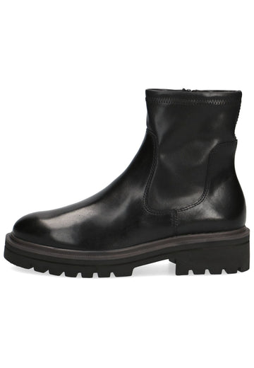 Caprice Stiefelette Leder/Synthetik Schwarz Kombi - surf4shoes