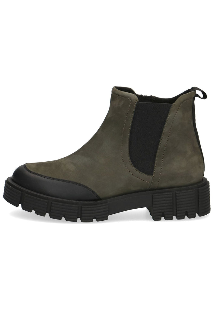 Caprice Stiefelette Leder/Textil Dunkelgrün - surf4shoes