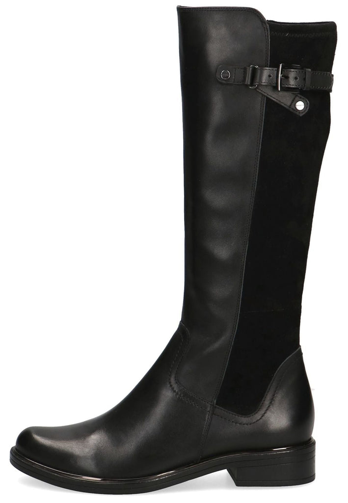 Caprice Stiefel Leder/Textil Schwarz Kombi - surf4shoes