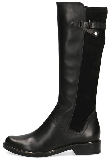 Caprice Stiefel Leder/Textil Schwarz Kombi - surf4shoes