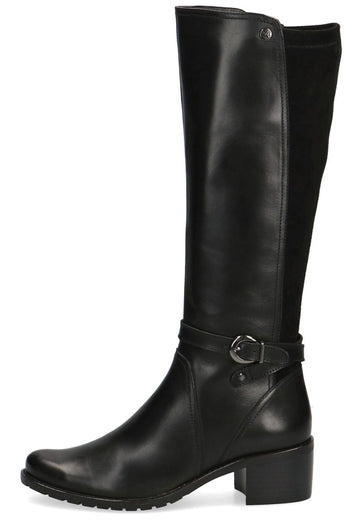 Caprice Stiefel Textil Schwarz Kombi - surf4shoes