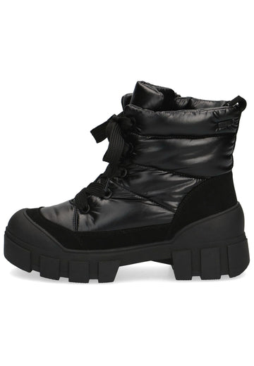 Caprice Stiefelette Lederimitat Schwarz Warmfutter - surf4shoes