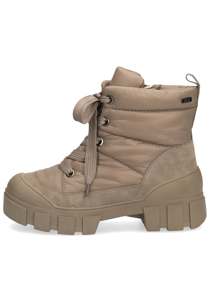 Caprice Stiefelette Lederimitat/Textil Olive Warmfutter - surf4shoes