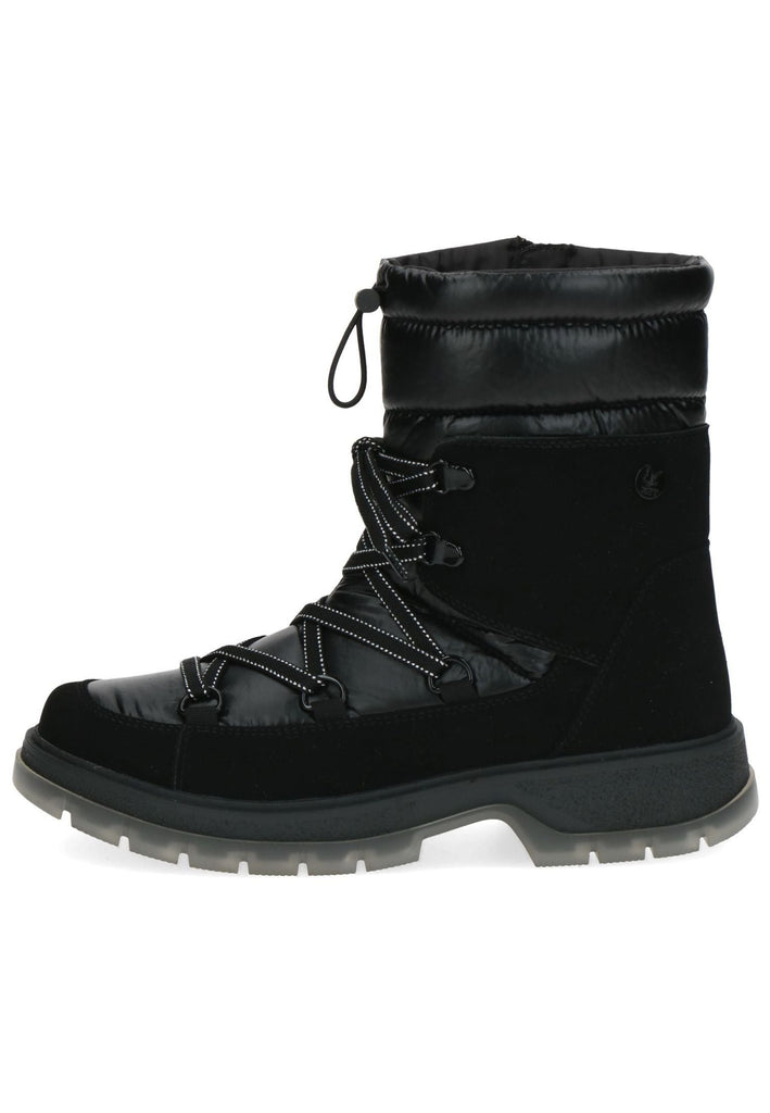 Caprice Stiefelette Lederimitat Schwarz Warmfutter - surf4shoes