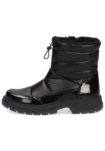 Caprice Stiefelette Lederimitat Schwarz Warmfutter - surf4shoes