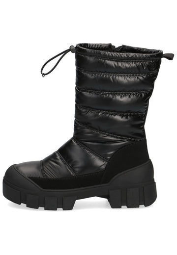 Caprice Stiefel Lederimitat Schwarz Kombi Warmfutter - surf4shoes