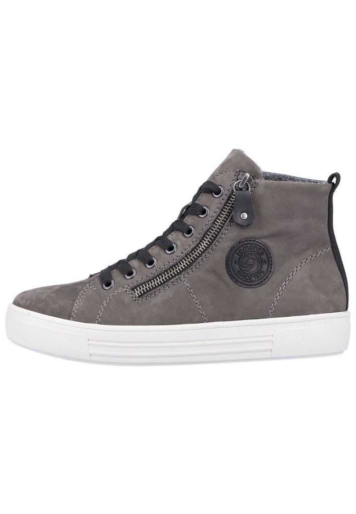 Remonte Sneaker Leder Grau/Schwarz - surf4shoes