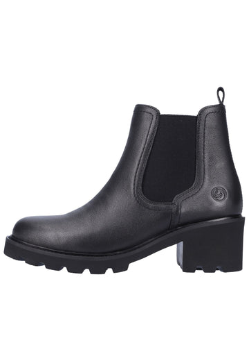 Remonte Stiefelette Glattleder Schwarz - surf4shoes