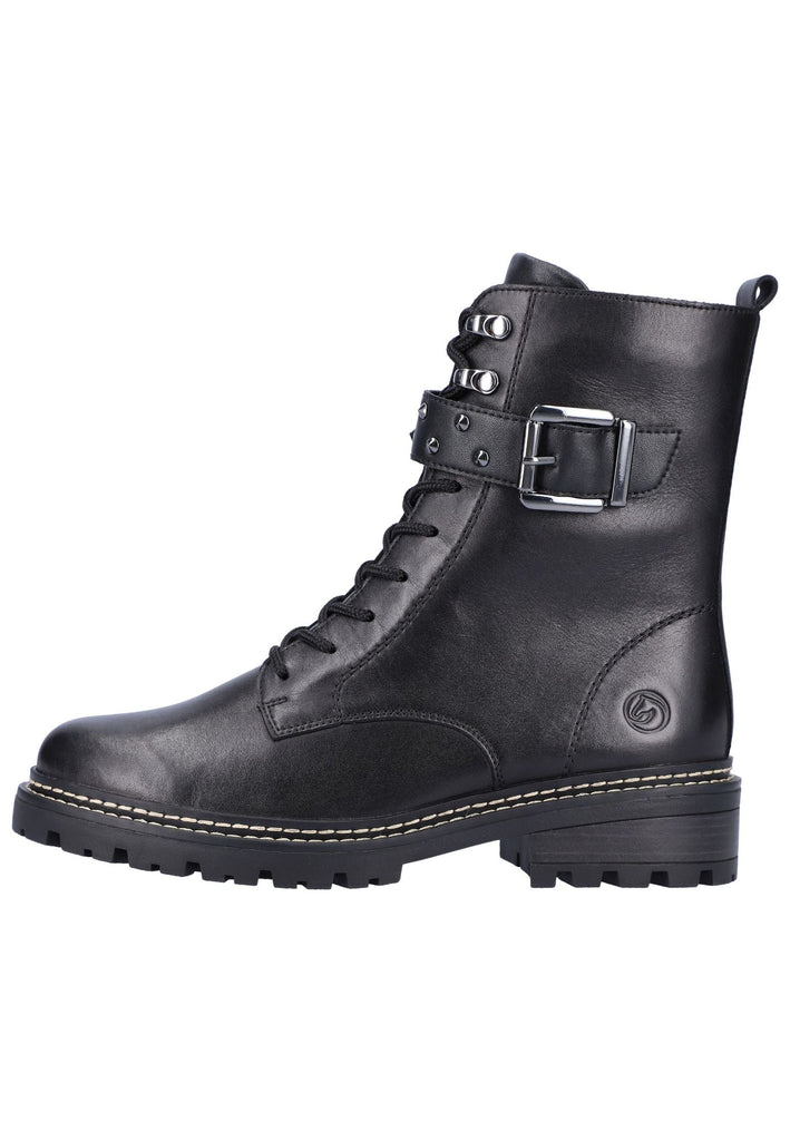 Remonte Stiefelette Glattleder Schwarz Warmfutter - surf4shoes