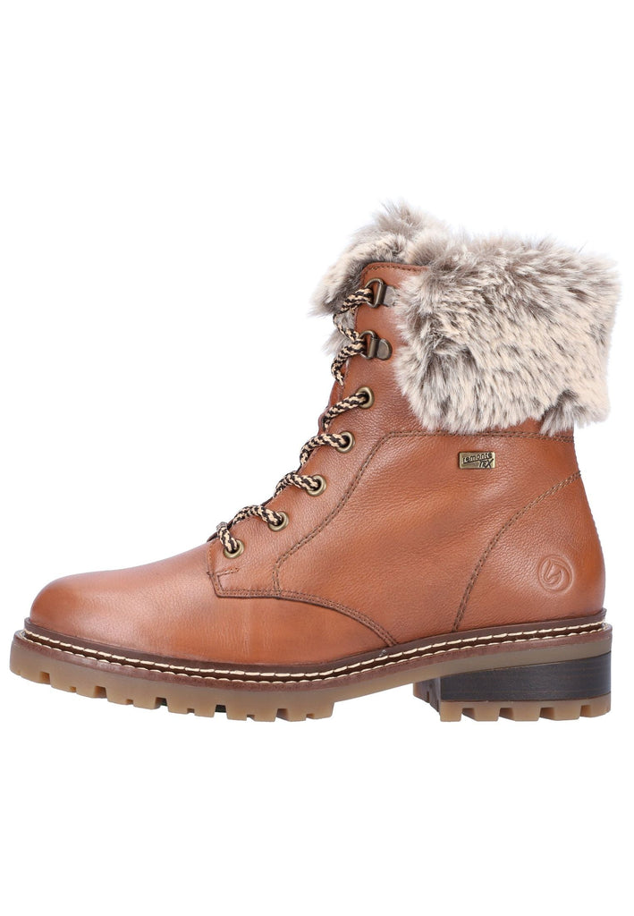 Remonte Stiefelette Glattleder Braun Warmfutter - surf4shoes