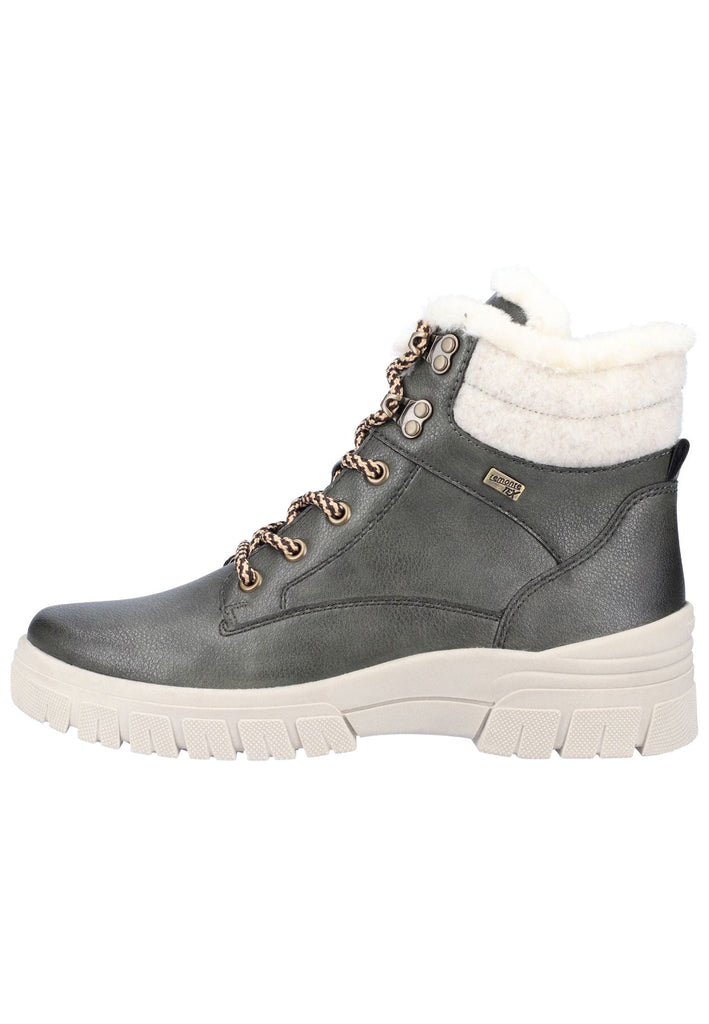 Remonte Stiefelette Glattleder Grau/Weiß Warmfutter - surf4shoes
