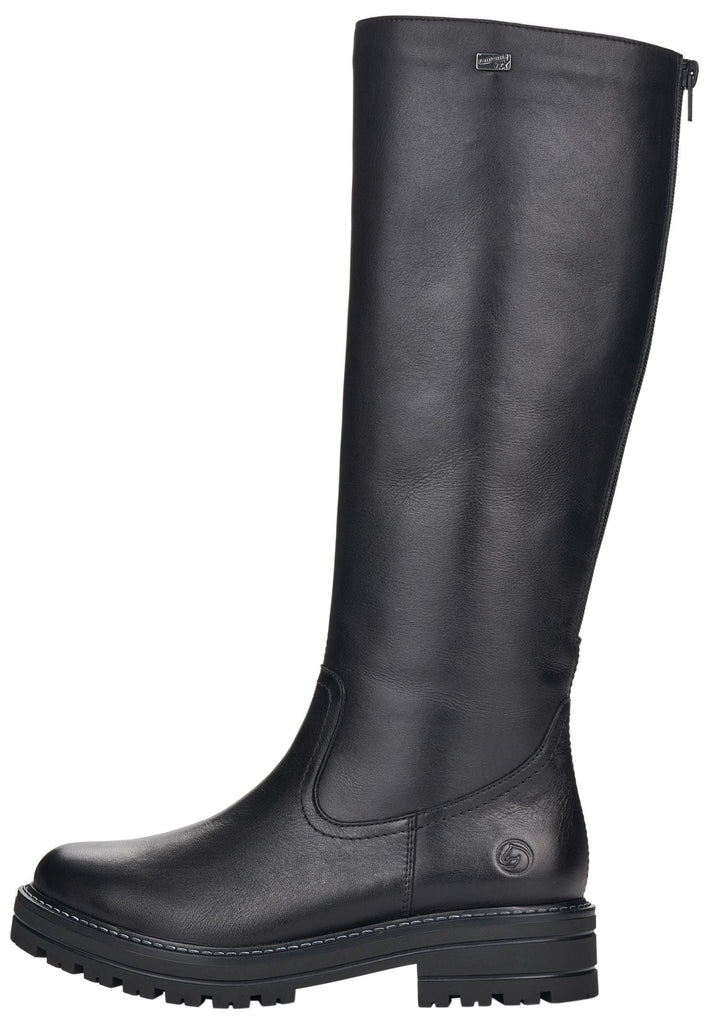 Remonte Stiefel Glattleder Schwarz Warmfutter - surf4shoes