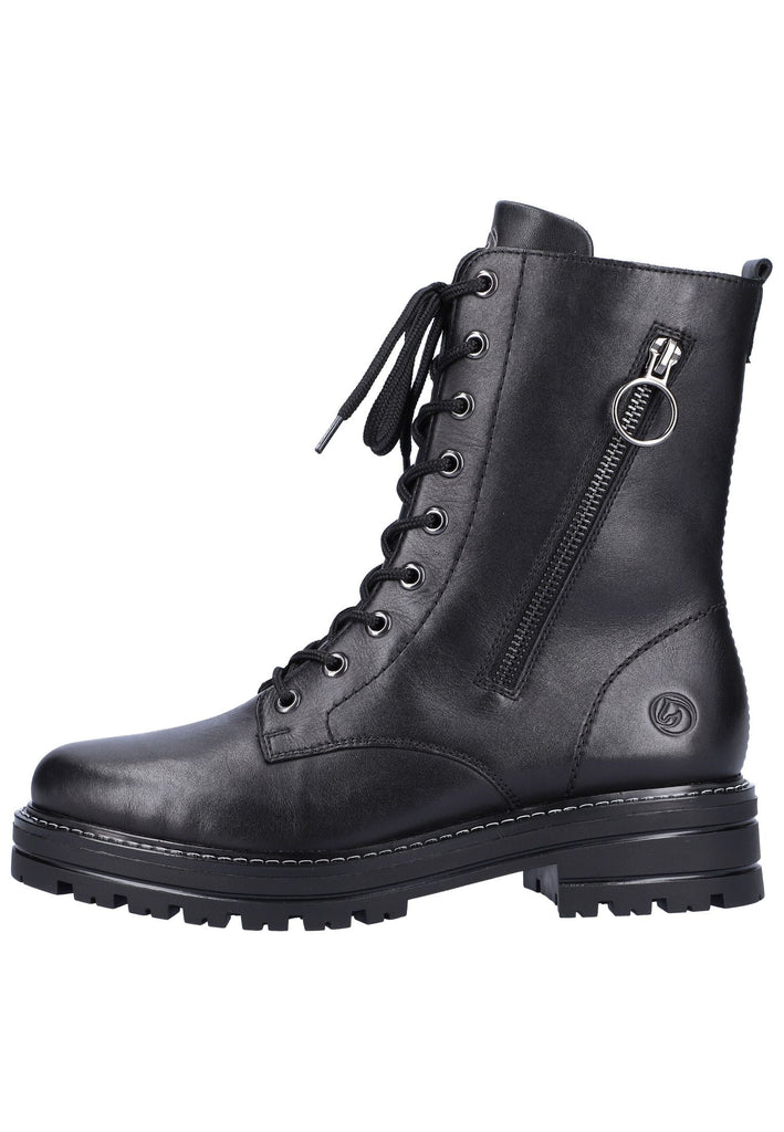 Remonte Stiefelette Glattleder Schwarz Warmfutter - surf4shoes