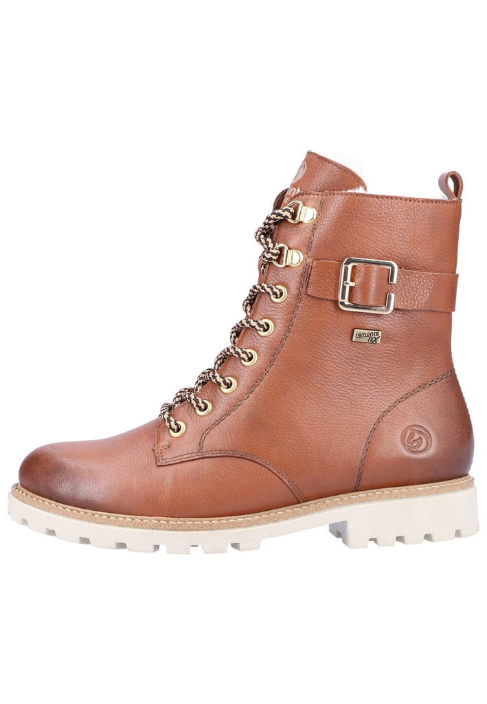 Remonte Stiefelette Glattleder Braun Warmfutter - surf4shoes