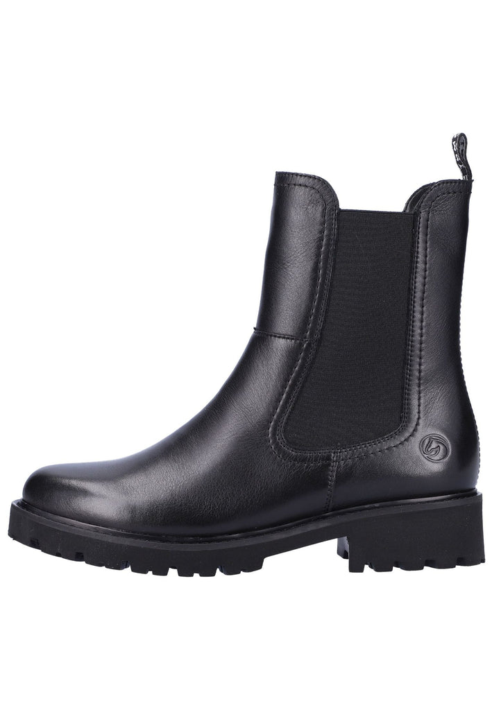 Remonte Stiefelette Glattleder Schwarz - surf4shoes
