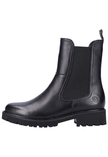 Remonte Stiefelette Glattleder Schwarz - surf4shoes