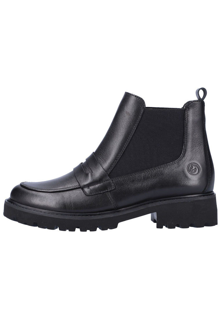Remonte Stiefelette Glattleder Schwarz - surf4shoes