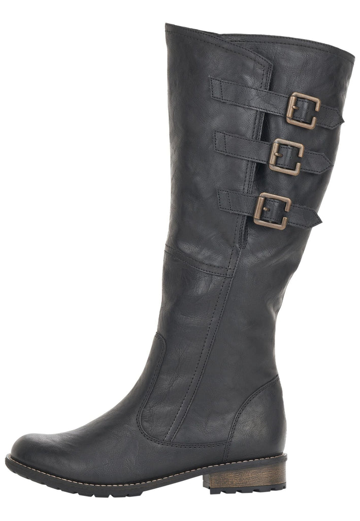Remonte Stiefel Lederimitat Grau Warmfutter - surf4shoes