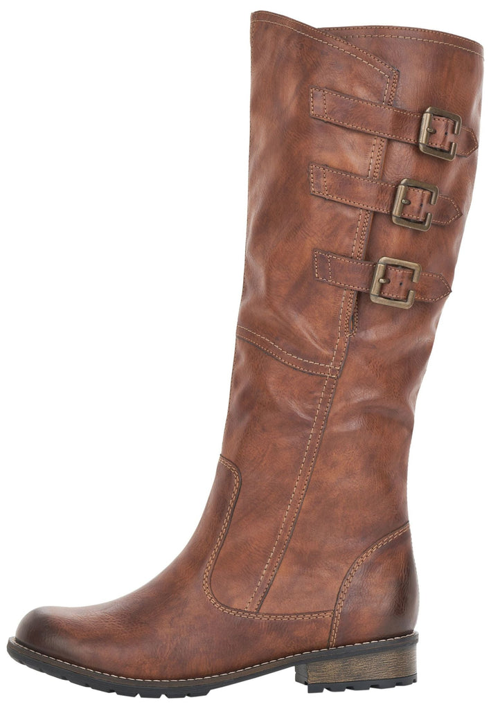 Remonte Stiefel Lederimitat Braun Warmfutter - surf4shoes