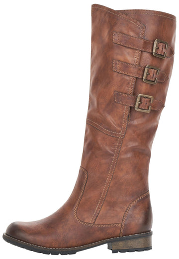 Remonte Stiefel Lederimitat Braun Warmfutter - surf4shoes