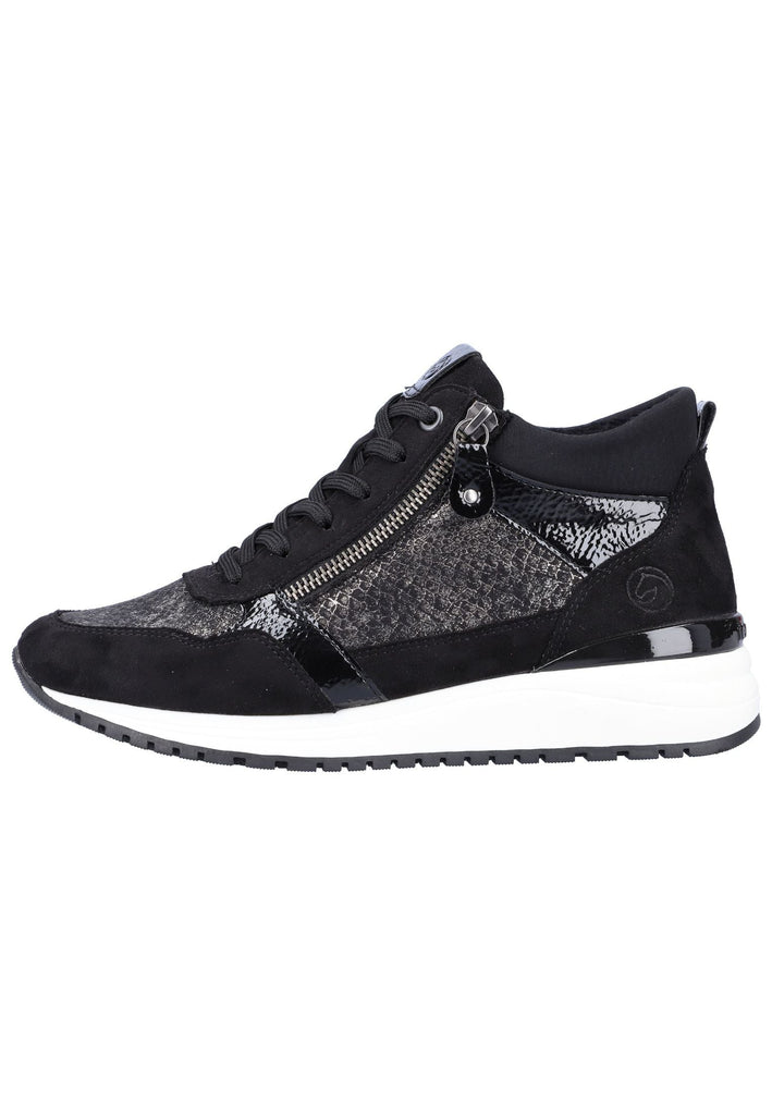 Remonte Sneaker Lederimitat Schwarz - surf4shoes