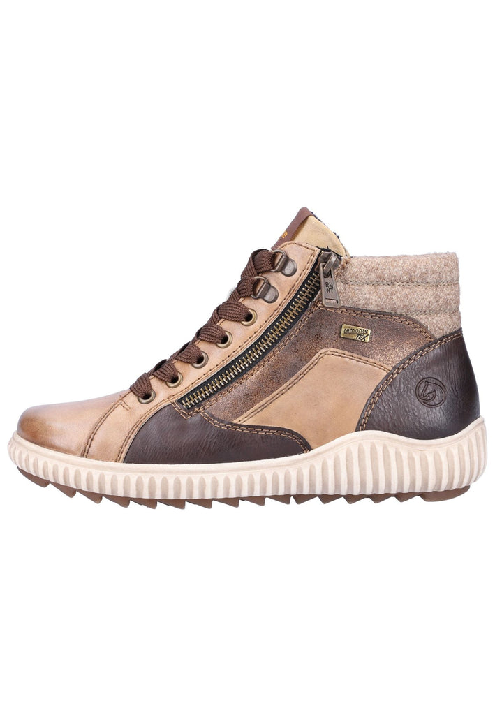 Remonte Sneaker Glattleder Braun/Schwarz - surf4shoes