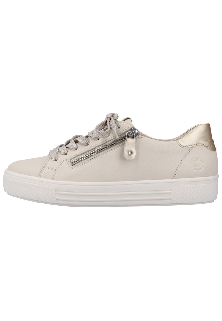 Remonte Sneaker Glattleder Hellbeige - surf4shoes