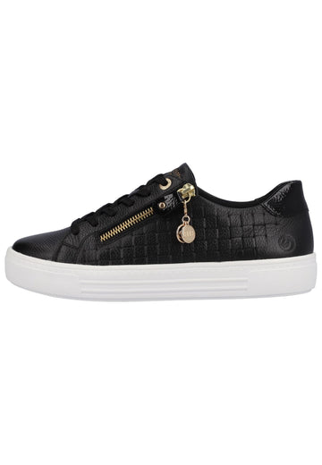 Remonte Sneaker Glattleder Schwarz - surf4shoes