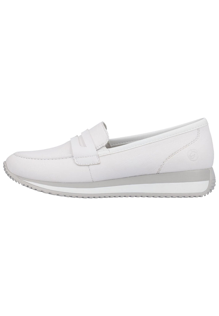 Remonte Slipper Glattleder Weiß - surf4shoes