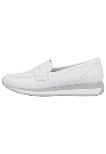 Remonte Slipper Glattleder Weiß - surf4shoes