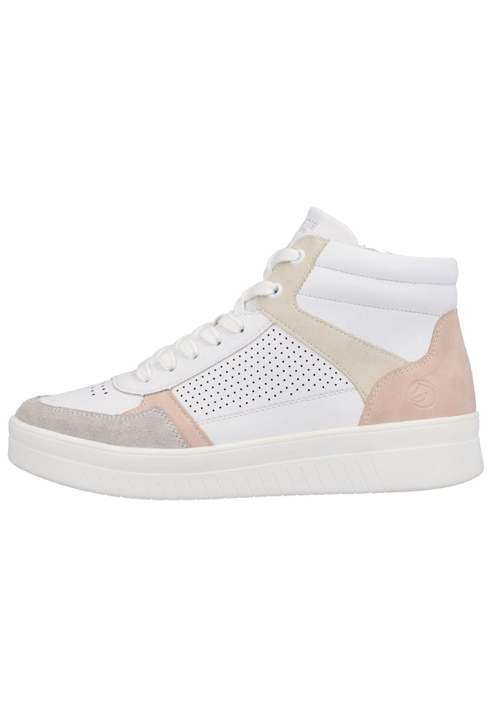 Remonte Sneaker Glattleder Weiß/Beige - surf4shoes