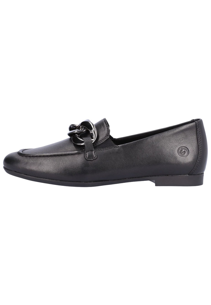 Remonte Slipper Glattleder Schwarz - surf4shoes