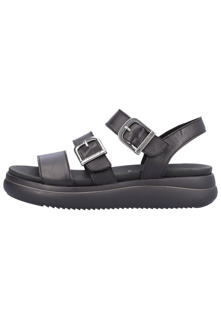 Remonte Sandalen Glattleder Schwarz - surf4shoes