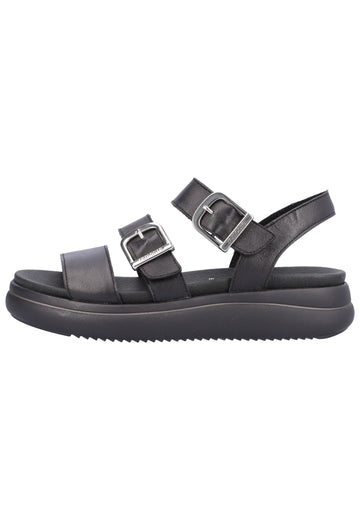 Remonte Sandalen Glattleder Schwarz - surf4shoes