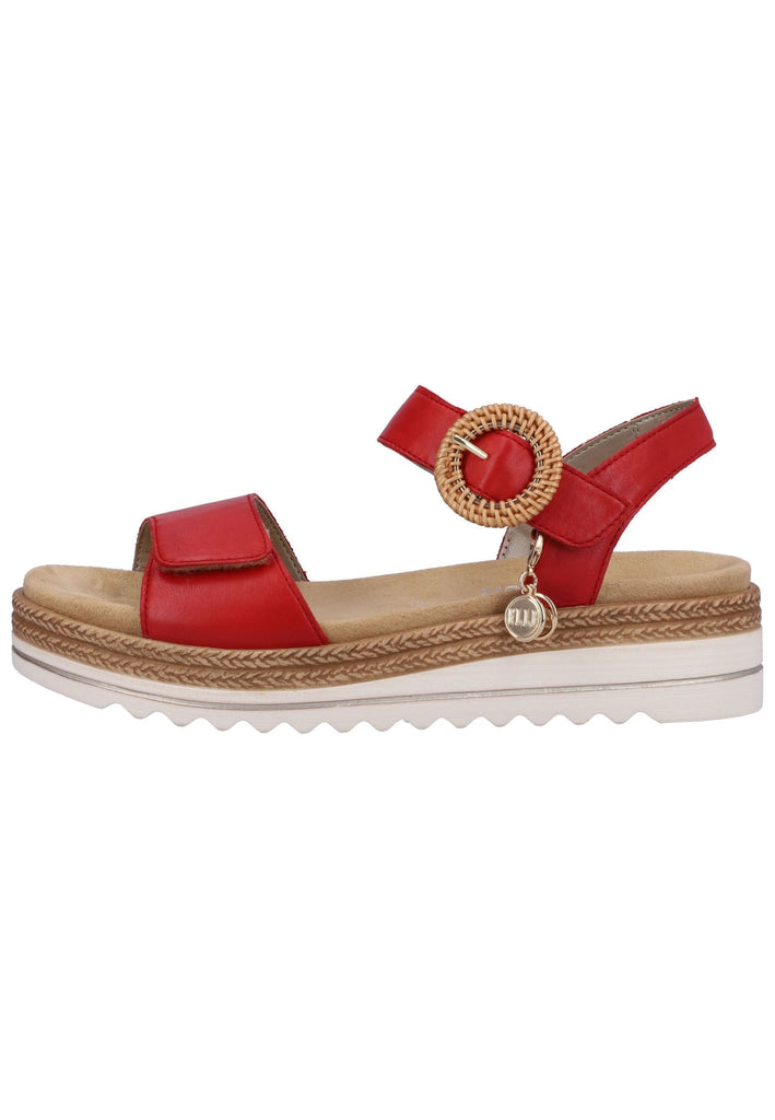 Remonte Sandalen Glattleder Rot - surf4shoes