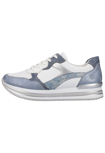 Remonte Sneaker Lederimitat Weiß/Blau - surf4shoes