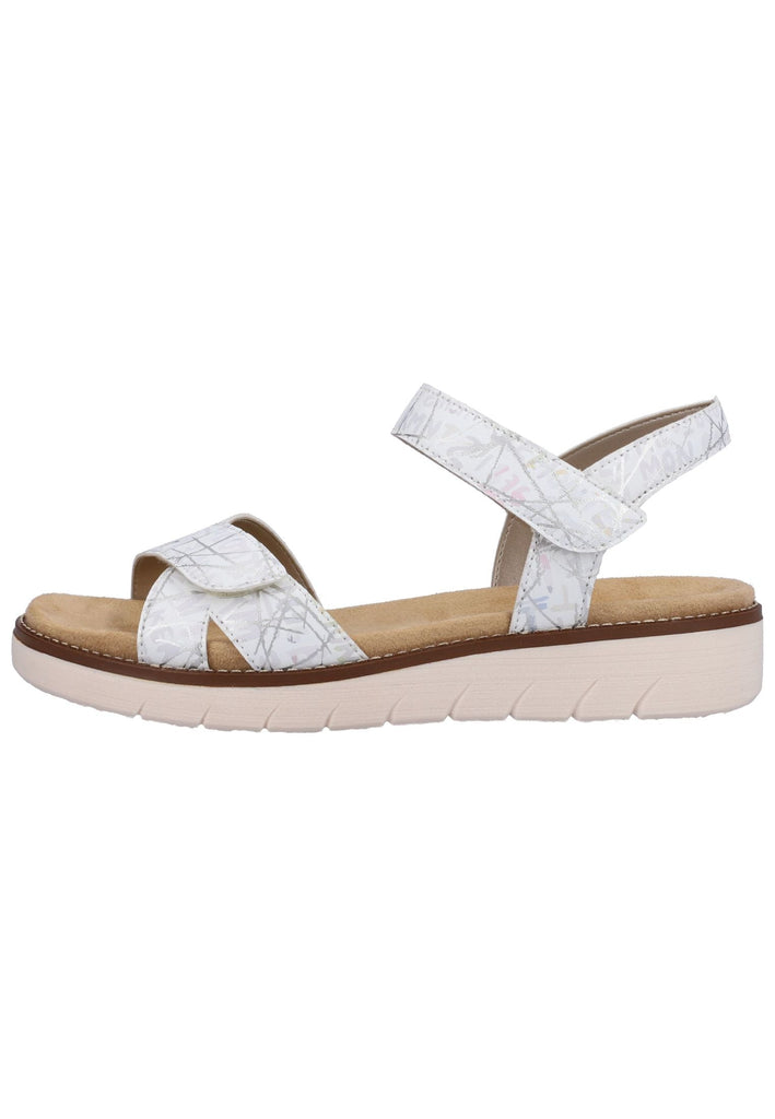 Remonte Sandalen Lederimitat Weiß/Silber - surf4shoes