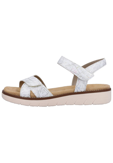 Remonte Sandalen Lederimitat Weiß/Silber - surf4shoes