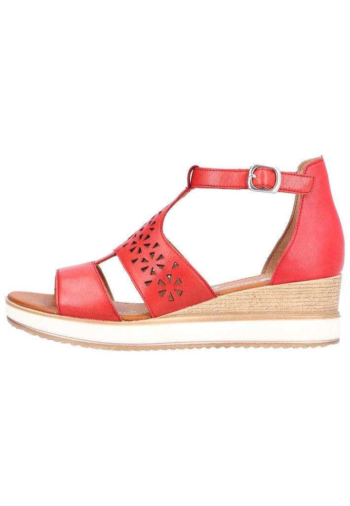 Remonte Sandalen Glattleder Rot - surf4shoes