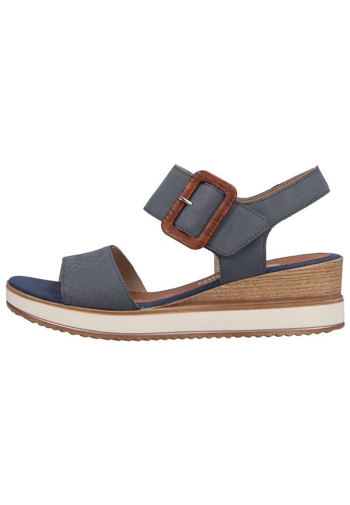 Remonte Sandalen Veloursleder Jeans - surf4shoes