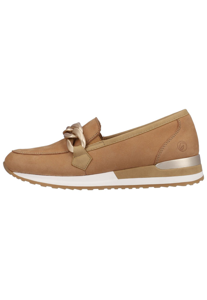 Remonte Slipper Veloursleder Sand - surf4shoes